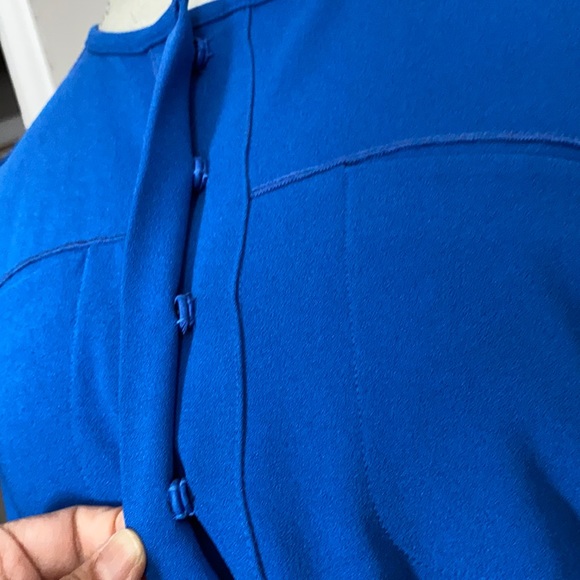 Tara Jarmon midi dress in bleu gitane size 36 European - Picture 7 of 12